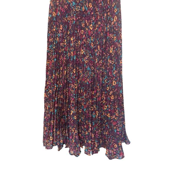 AMUR Lucy Floral Cutout Pleated Maxi Dress | Fall Wedding Guest Gown | Size 4 - Picture 5 of 10